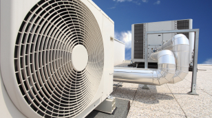 Photograph of rooftop HVAC system