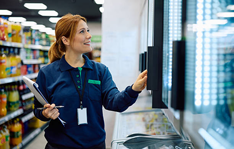 Sun, arrow going up, and snowflake icon