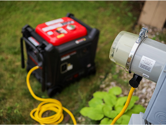 Photo of generator near home meter.