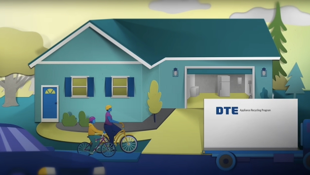  DTE Truck in front of Home